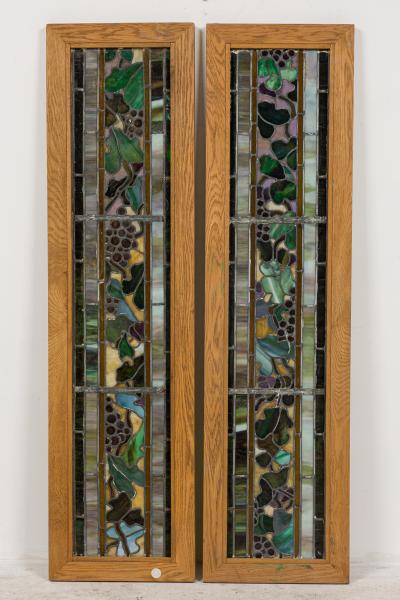 Collection of Various American Framed Stained Glass Panels