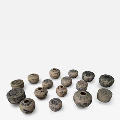 Collection of Vietnamese Hoi An Ceramic Jars
