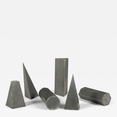 Collection of Vintage Geometric Forms in Zinc