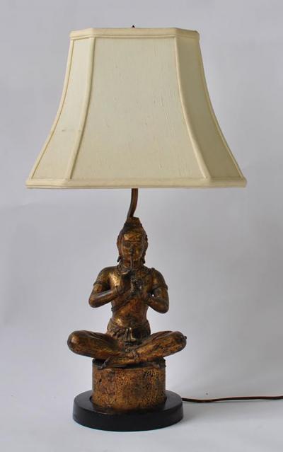 Collection of Vintage Thai Figure Lamps