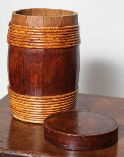 Collection of Willow Banded Treen Vessels