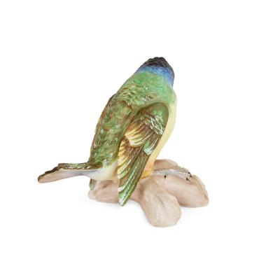 Collection of four 20th century bisque porcelain bird models