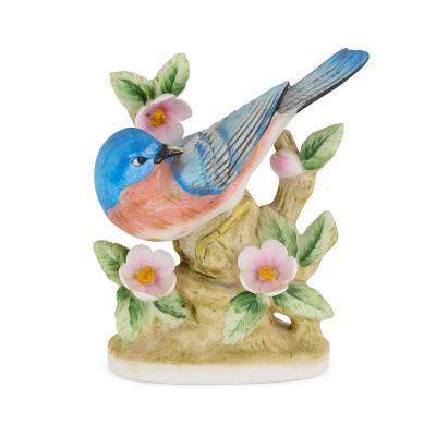 Collection of four 20th century bisque porcelain bird models