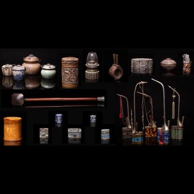 Collection of opium paraphernalia