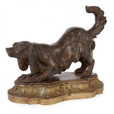 Collection of seven metal dogs of various types