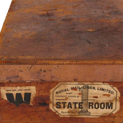 Collection of vintage luggage a set of four English travel cases