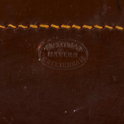 Collection of vintage luggage a set of four English travel cases