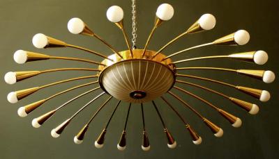 Collosal Ballroom Spider Ceiling Light Germany 1950s