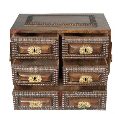 Colonial Brazilian Rosewood Miniature Chest