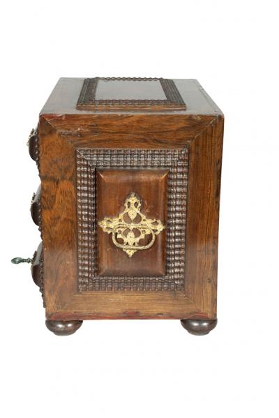 Colonial Brazilian Rosewood Miniature Chest