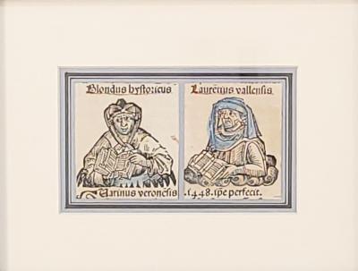 Colored Wood Blocks of Flavio Biondo and Lorenzo Valla Germany 16th century