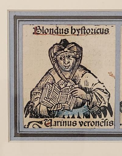 Colored Wood Blocks of Flavio Biondo and Lorenzo Valla Germany 16th century