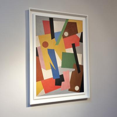 Colorful Abstract Oil on Canvas by Armilde Dupont