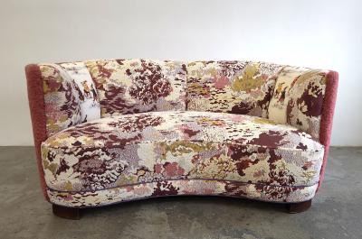 Colorful Danish Curved MCM Sofa