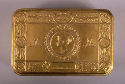 Complete Brass WWI Princess Mary Box 1918