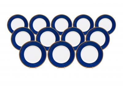 Complete English Porcelain Dinner Service For 12 People With Coffee Tea Service