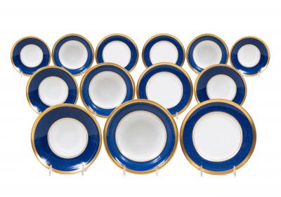 Complete English Porcelain Dinner Service For 12 People With Coffee Tea Service