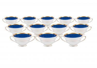 Complete English Porcelain Dinner Service For 12 People With Coffee Tea Service