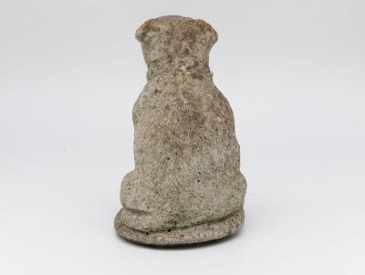 Composite Stone Bull Dog Garden Ornament England 1970s