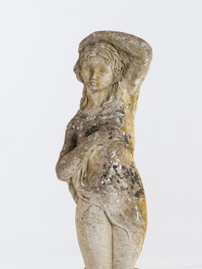 Composite Stone Figure of Venus Emerging from a Shell England Mid 20th C 