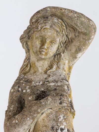 Composite Stone Figure of Venus Emerging from a Shell England Mid 20th C 