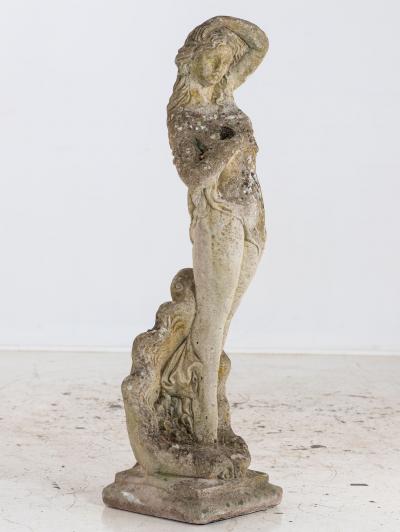 Composite Stone Figure of Venus Emerging from a Shell England Mid 20th C 