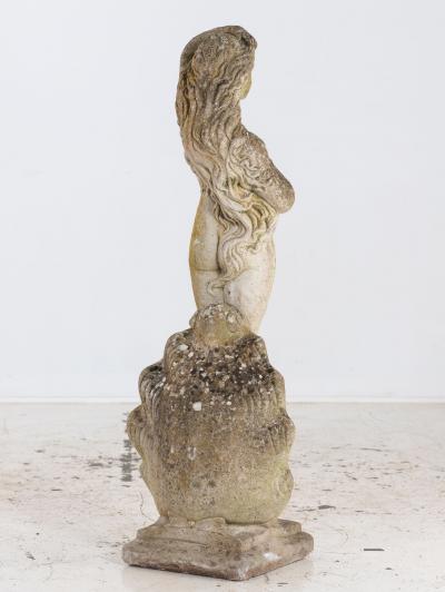 Composite Stone Figure of Venus Emerging from a Shell England Mid 20th C 
