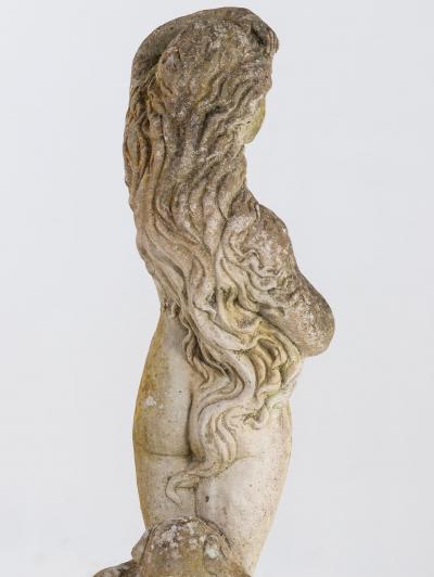 Composite Stone Figure of Venus Emerging from a Shell England Mid 20th C 
