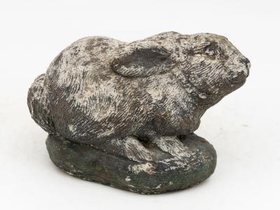 Composite Stone Rabbit or Bunny Garden Ornament French 20th Century