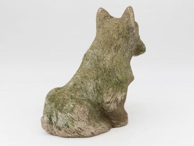 Composite Stone Scottie or Westie Dog English Mid 20th C 