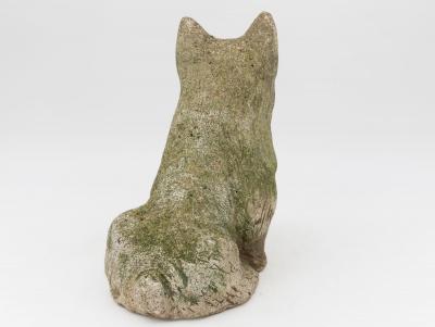 Composite Stone Scottie or Westie Dog English Mid 20th C 