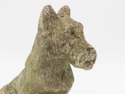 Composite Stone Scottie or Westie Dog English Mid 20th C 