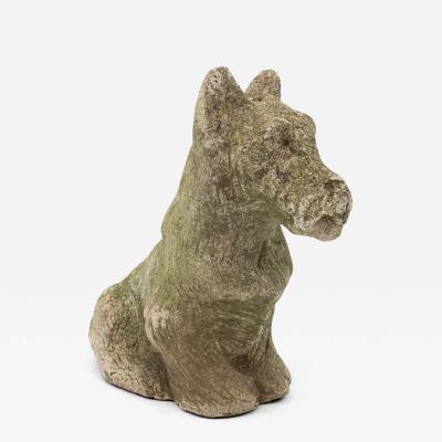 Composite Stone Scottie or Westie Dog English Mid 20th C 