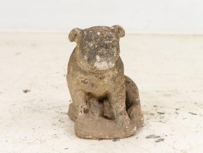 Concrete Bull Dog Garden Ornament English mid 20th Century