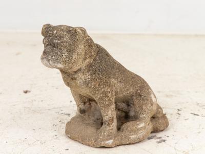 Concrete Bull Dog Garden Ornament English mid 20th Century