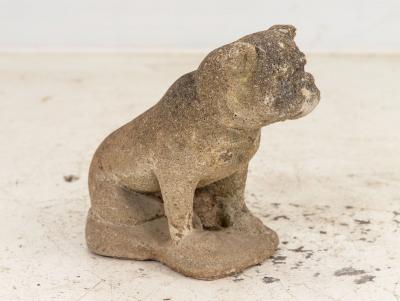 Concrete Bull Dog Garden Ornament English mid 20th Century