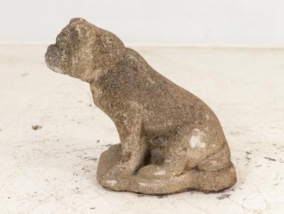 Concrete Bull Dog Garden Ornament English mid 20th Century