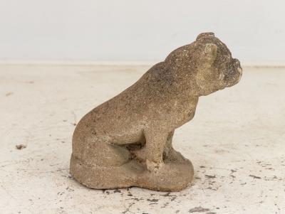 Concrete Bull Dog Garden Ornament English mid 20th Century