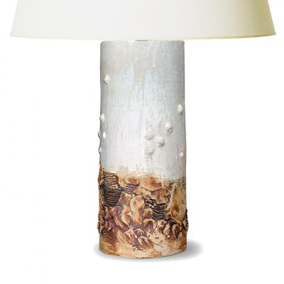 Conny Walther Rustic Textured Monumental Lamp by Conny Walther