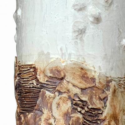 Conny Walther Rustic Textured Monumental Lamp by Conny Walther