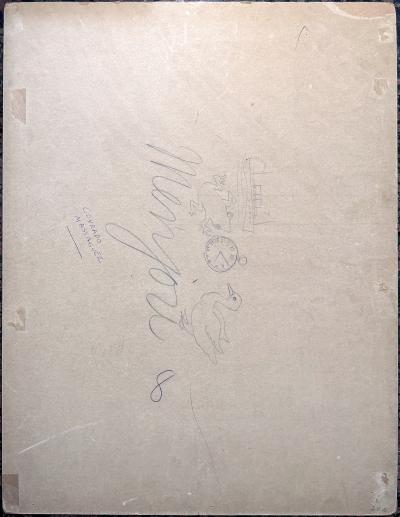 Conrado Walter Massague Cuban Artist Caricature of Adolphe Menjou Debonair Devil