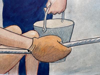 Conrado Walter Massaguer Charles de Gaulle Boxing Match Political Cartoon Cuban Artist