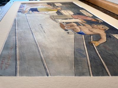 Conrado Walter Massaguer Charles de Gaulle Boxing Match Political Cartoon Cuban Artist