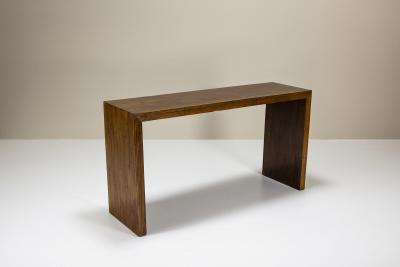 Console Veneered in Dark Stained Bamboo Belgium 1980s