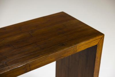 Console Veneered in Dark Stained Bamboo Belgium 1980s
