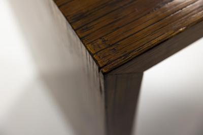 Console Veneered in Dark Stained Bamboo Belgium 1980s