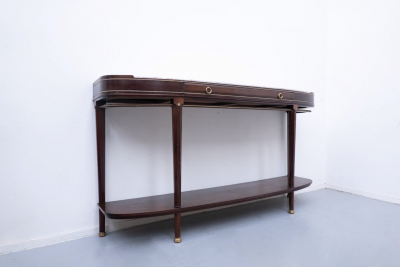 Console by Alban Chambon Mahogany and Marble 1900s