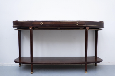 Console by Alban Chambon Mahogany and Marble 1900s