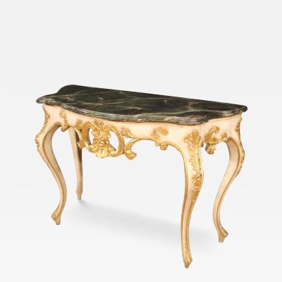 Console in lacquered and gilded wood from 20th century