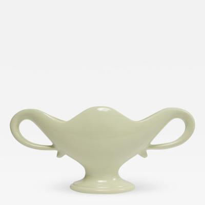 Constance Spry 1950s pale green glazed Fulham Pottery urn by Constance Spry